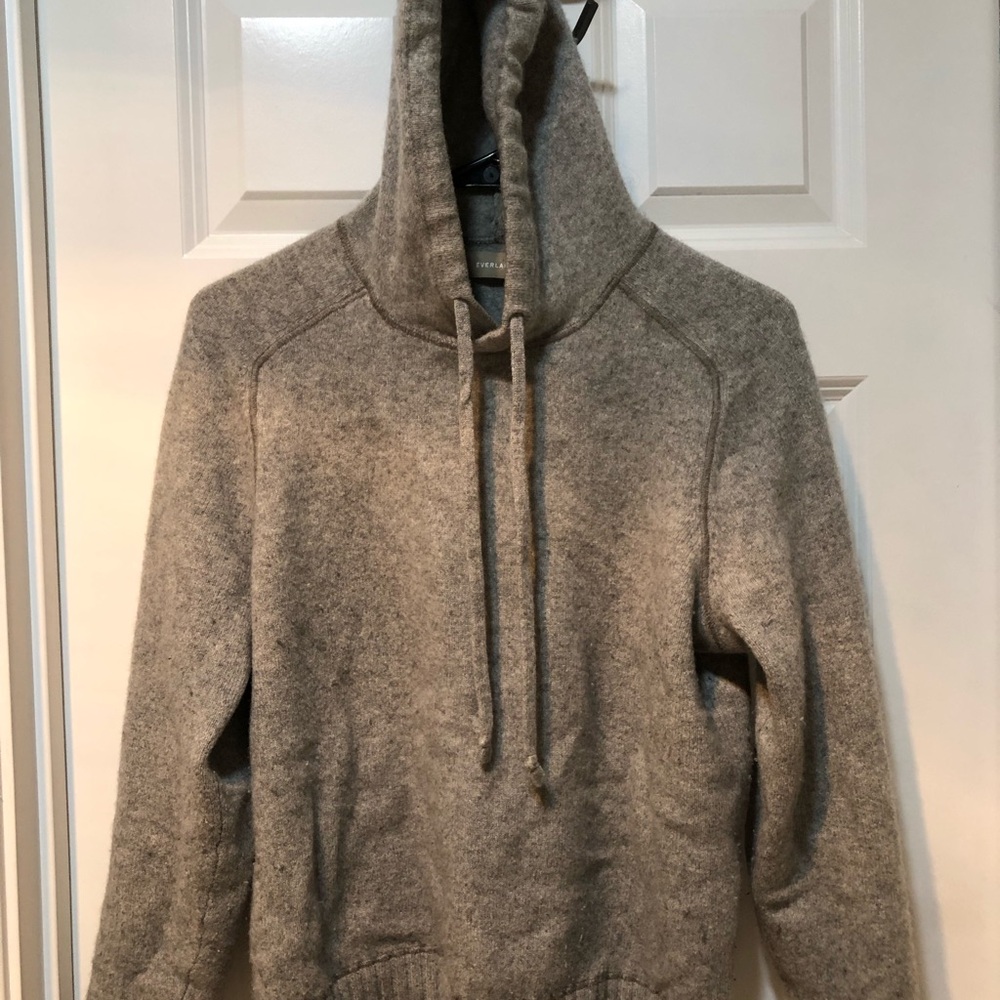 Everlane Cashmere Gray Hooded Sweater